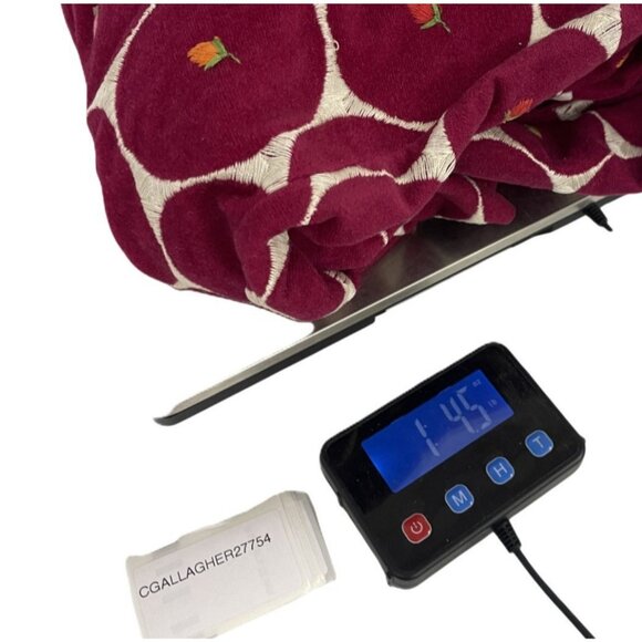 Vintage Christian Dior Womens House Dress M Maxi Red Polka Dot Embroidered 70s - Picture 10 of 10